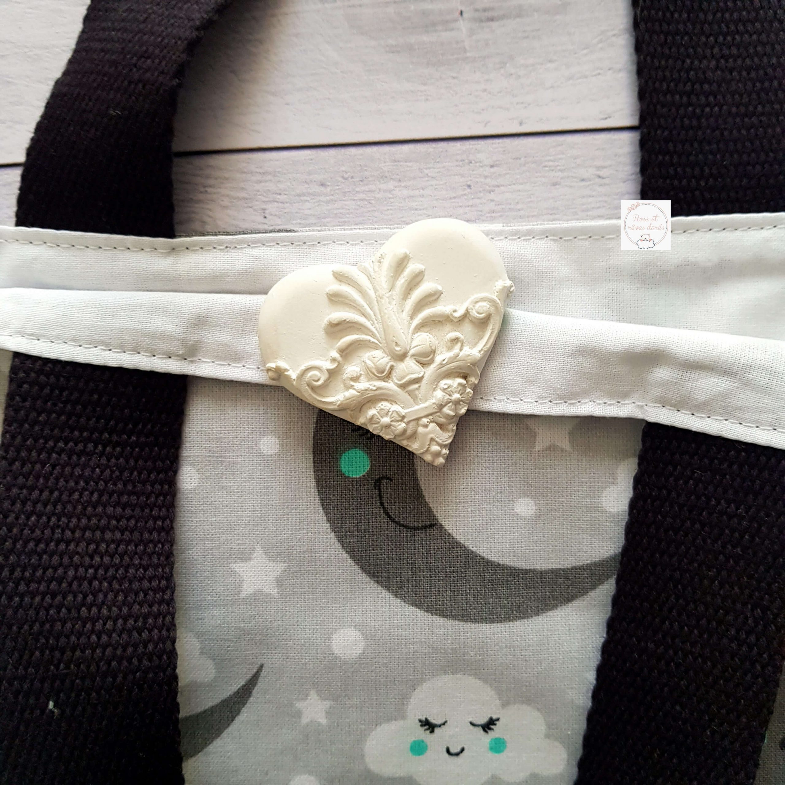 Rose et rêves dorés Sacs divers P’tit tote bag enfant réversible Bonne nuit