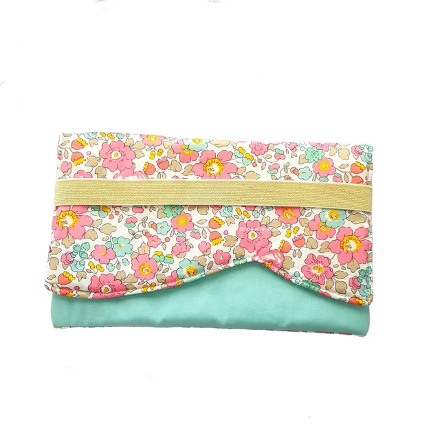 Rose et rêves dorés Protèges carnet de santé Berlingot pochette molletonnée