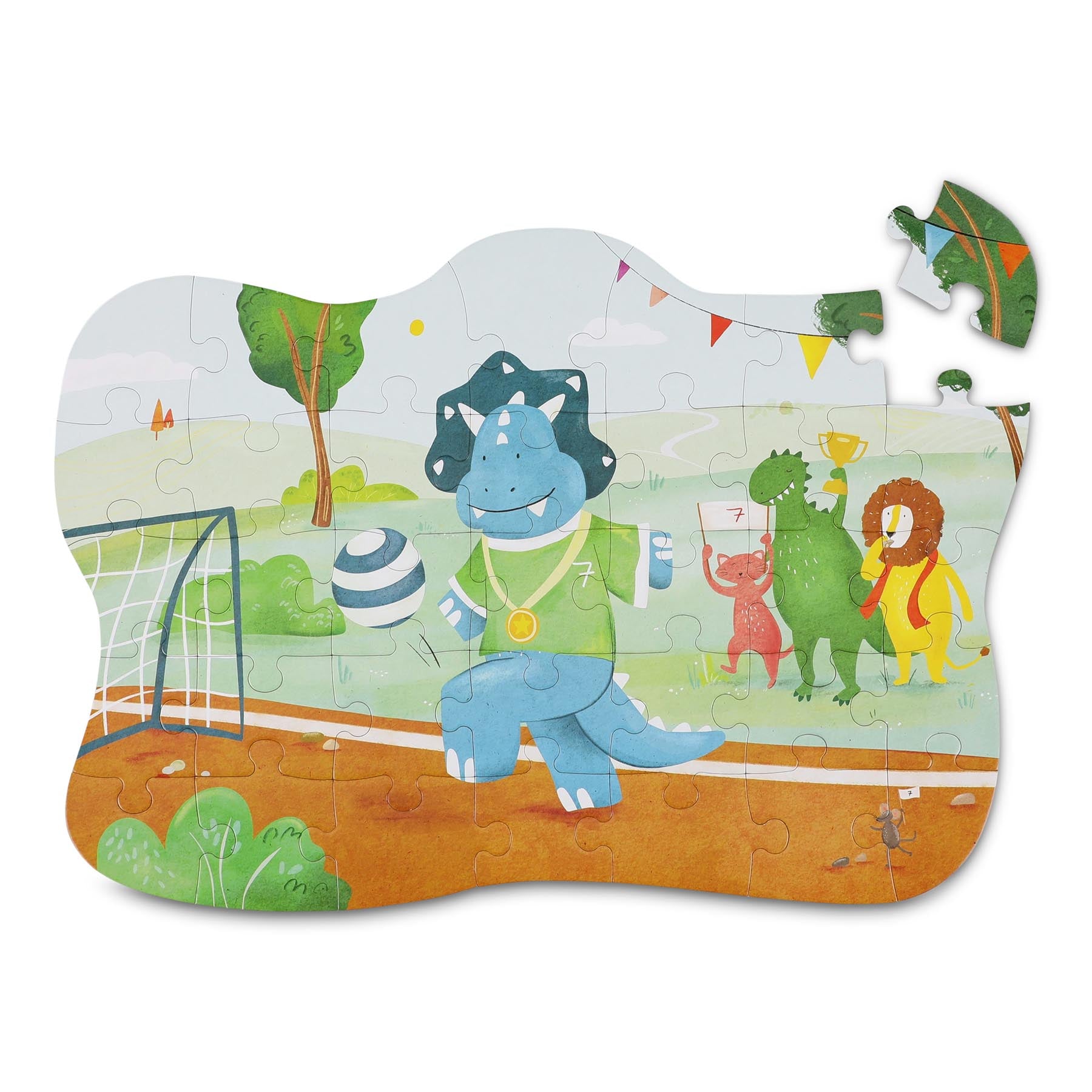 Trixie Baby Jeux, puzzles & livres Footballeur Mr. Triceratops puzzle à forme 35 pièces