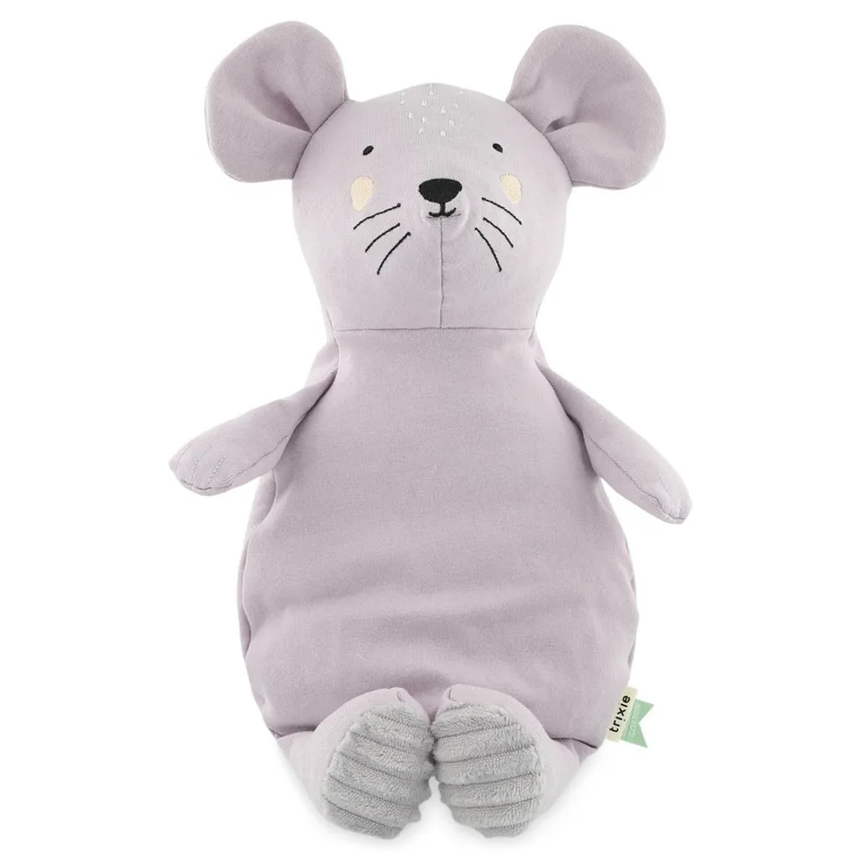 Trixie Baby Premiers jouets Peluche grande Mrs. Mouse coton bio