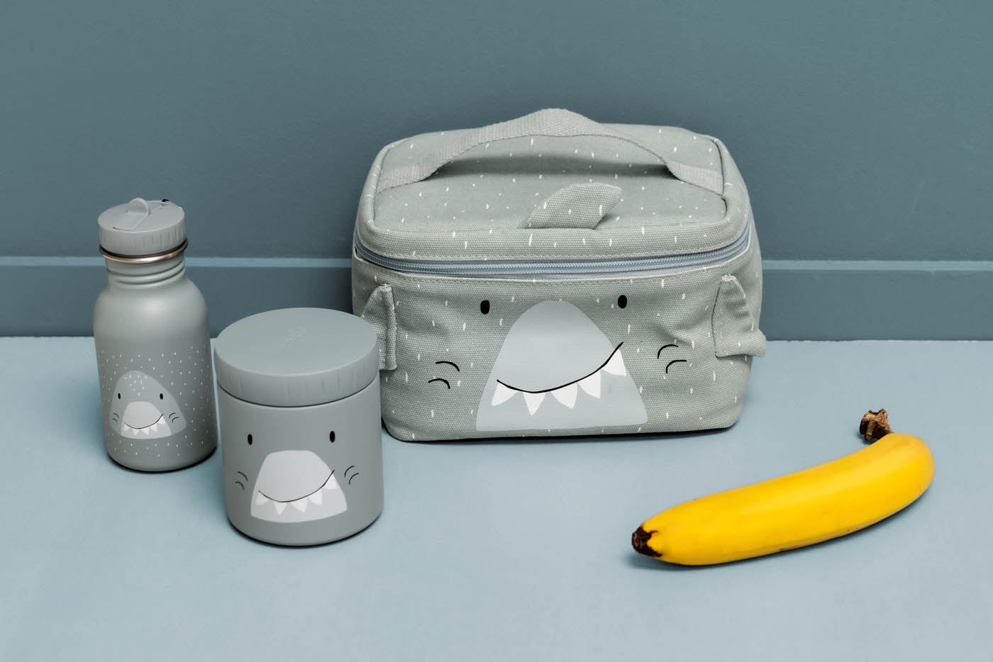 Trixie Baby Boîtes à goûter isothermes Pot alimentaire 350 ml Mr. Shark inox