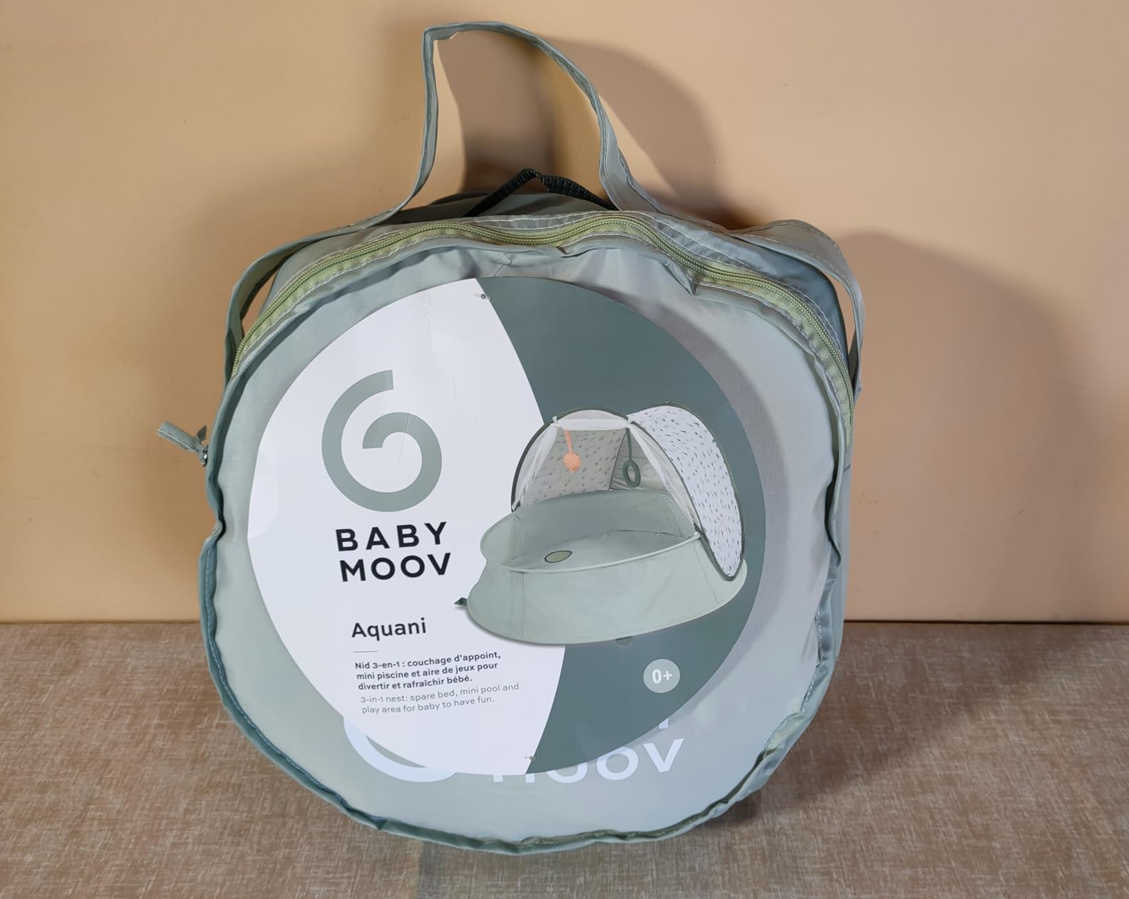 Babymoov Aquani Provence aire de jeux bébé 3 en 1 Marinière anti-UV