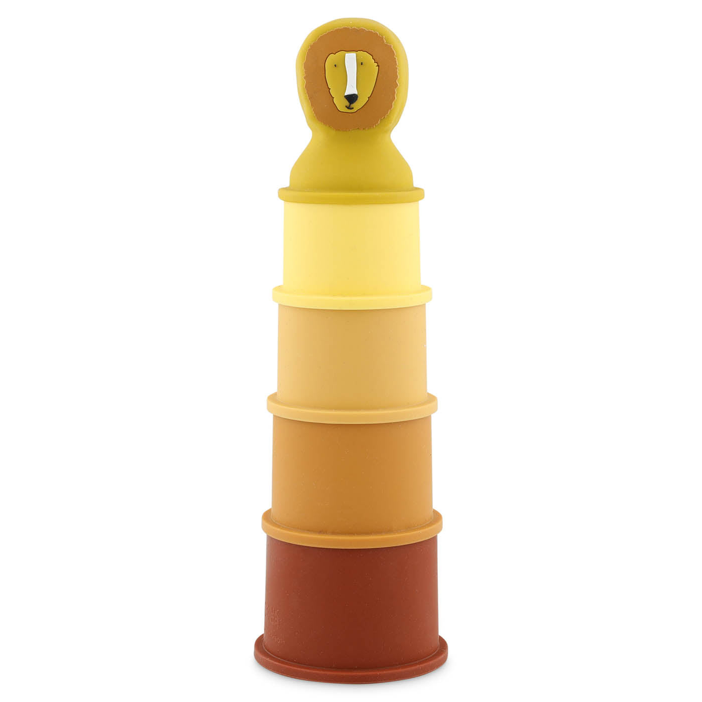 Trixie Baby Jouets à empiler Gobelets empilables 5 pièces Mrs. Lion en silicone