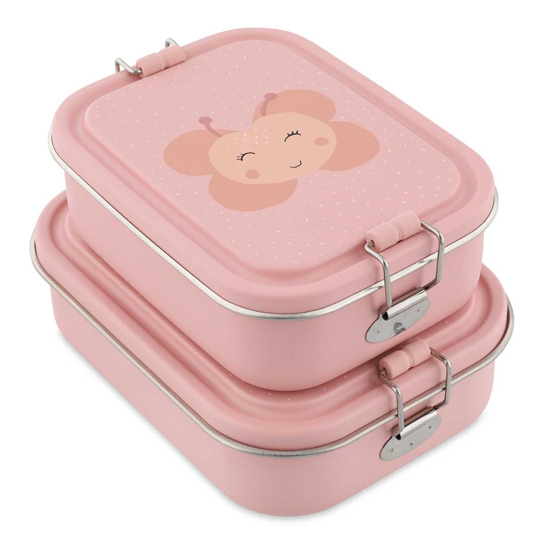 Trixie Baby Boîtes à goûter et boîtes repas Boîte repas grande Mrs. Butterfly inox