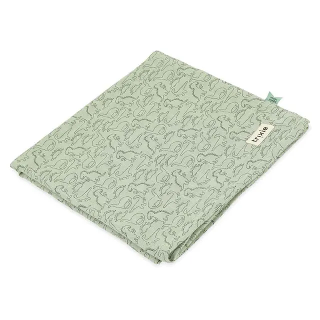 Trixie Baby Langes en mousseline Daring Dino lange 110x110 cm coton bio