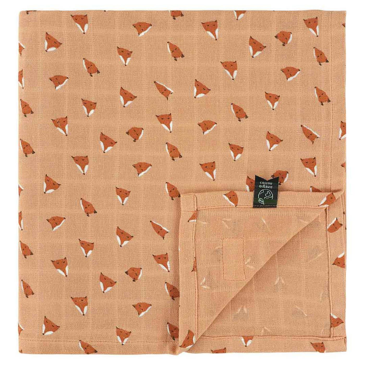 Trixie Baby Langes en mousseline Lange en mousseline 110x110cm Fierce Fox coton biologique