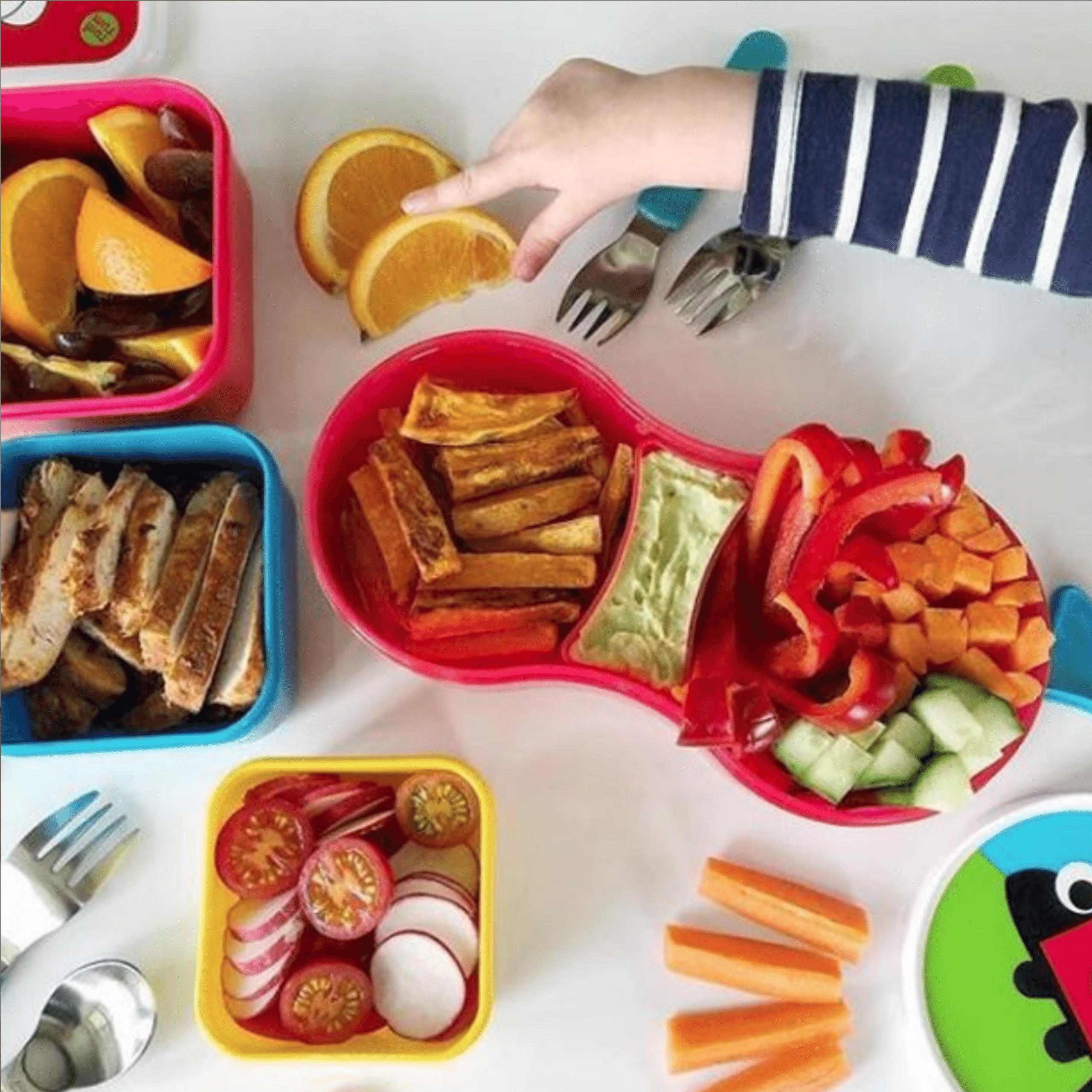 Tum Tum Lunch Boxes Bugs boîte repas enfant avec pot séparateur