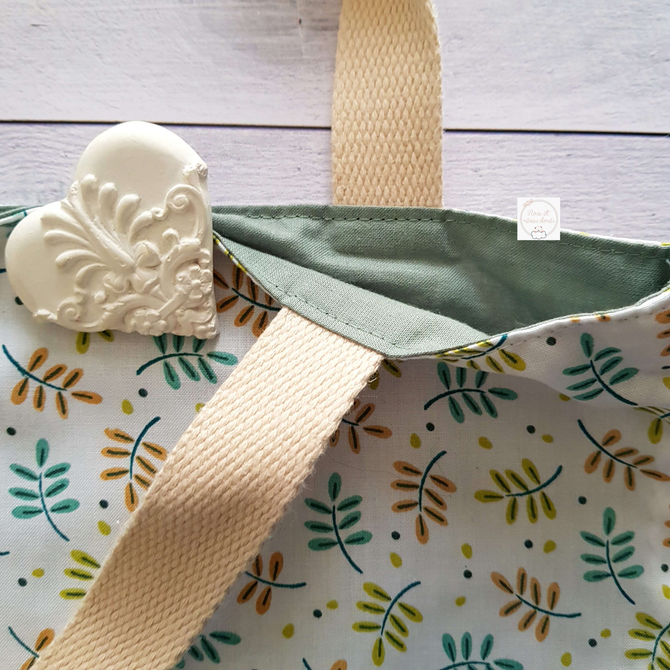 Rose et rêves dorés Sacs divers P’tit tote bag enfant réversible Doux Feuillages