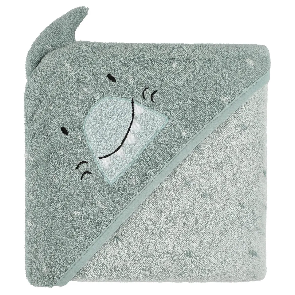 Trixie Baby Capes de bain Cape de bain 75x75 cm Mr. Shark coton bio