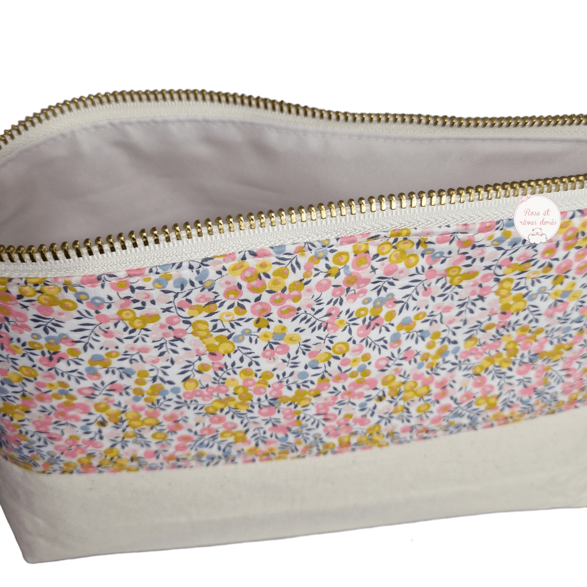 Rose et rêves dorés Trousses de toilette Jasmin trousse taille M Liberty