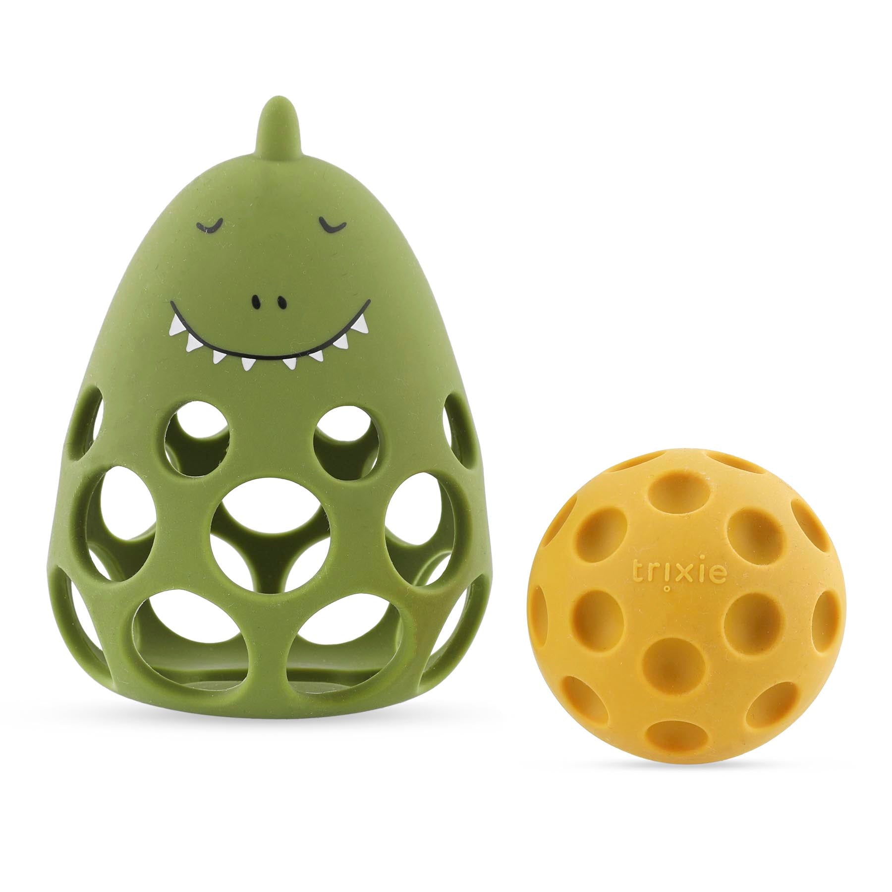 Trixie Baby Jouets sensoriels Hochet sensoriel en silicone Mr. Dino