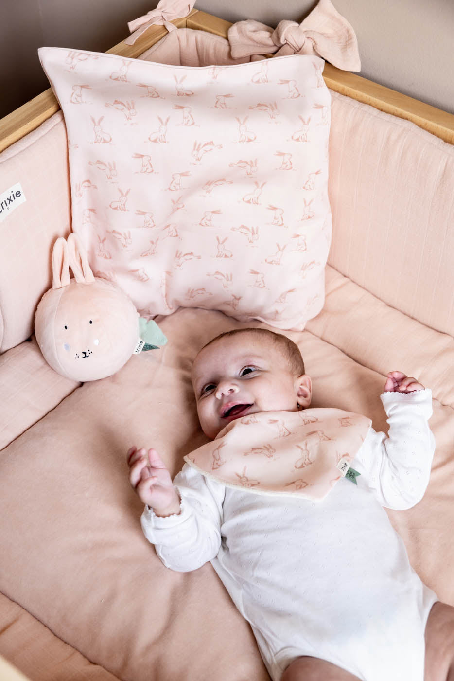 Trixie Baby Literie de bébé Rosy Rabbit housse de couette 100 x 140 cm coton