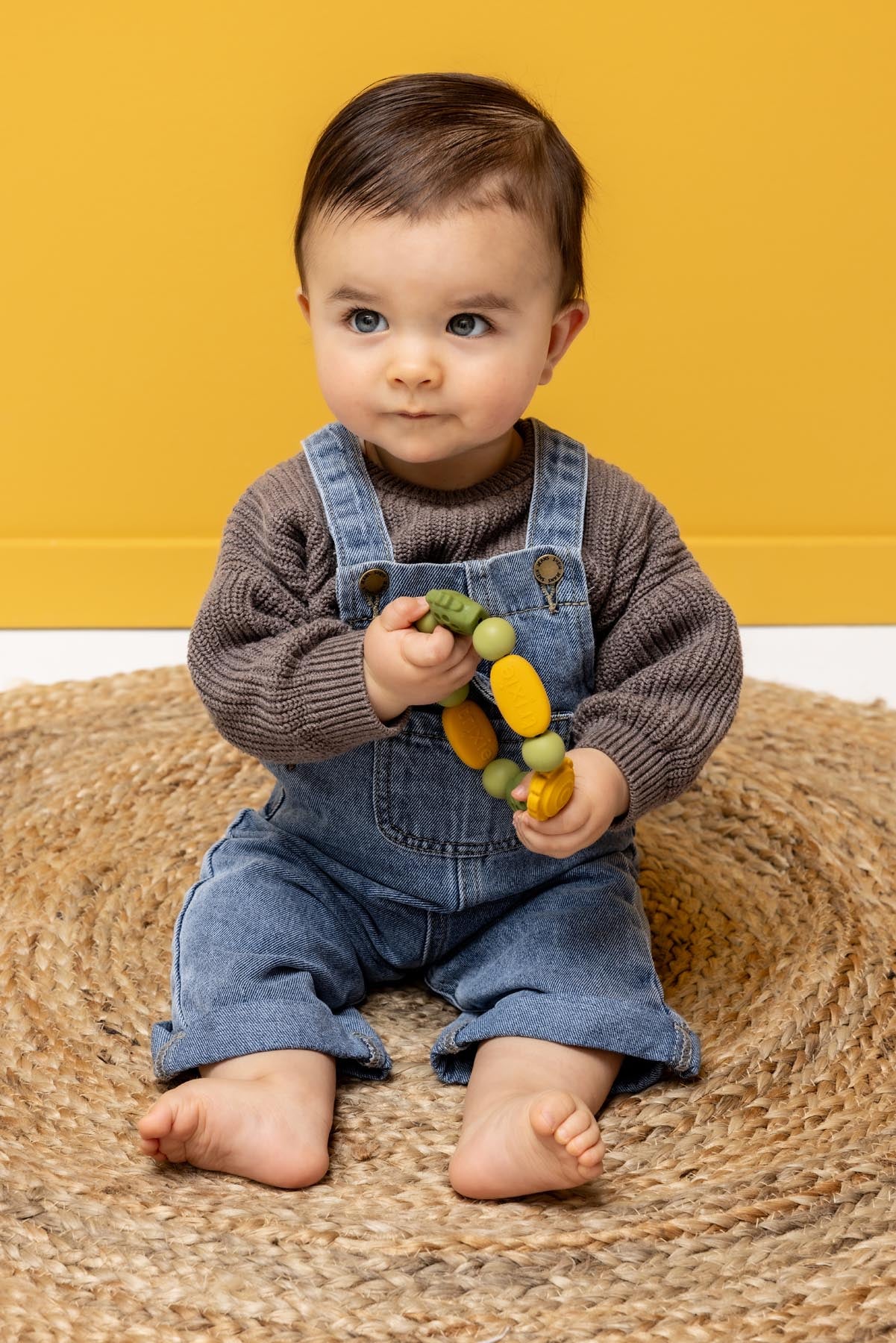 Trixie Baby Premiers jouets Bracelet de dentition en silicone Mr. Dino & Mr. Lion