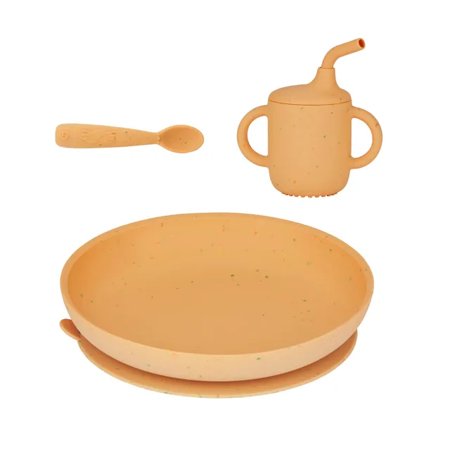 Babymoov Comme Un Grand coffret repas bébé beige terracotta silicone