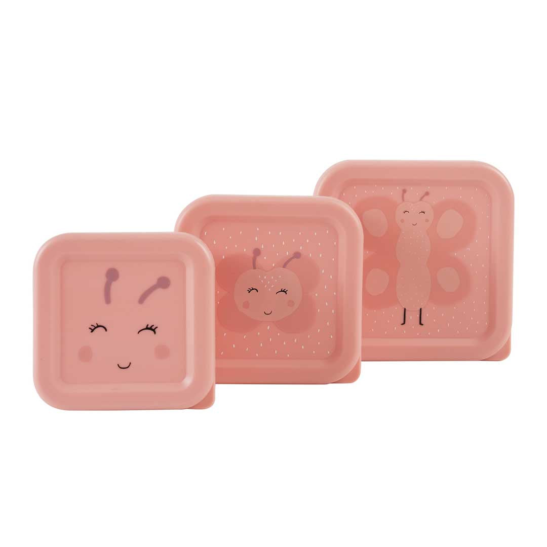 Trixie Baby Boîtes à goûter et boîtes repas Mrs. Butterfly 3 boîtes