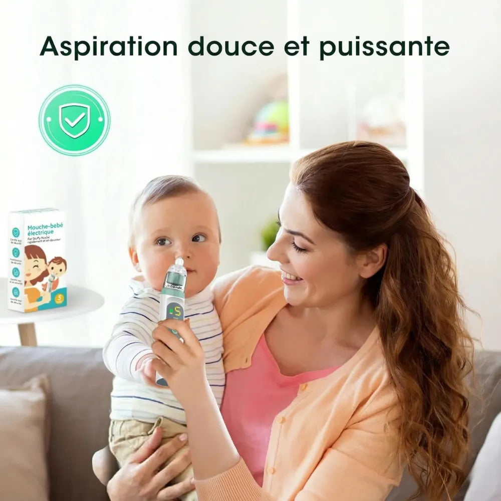 Baby-Crea Mouche Bébé Électrique mouche bébé aspiration douce rechargeable USB
