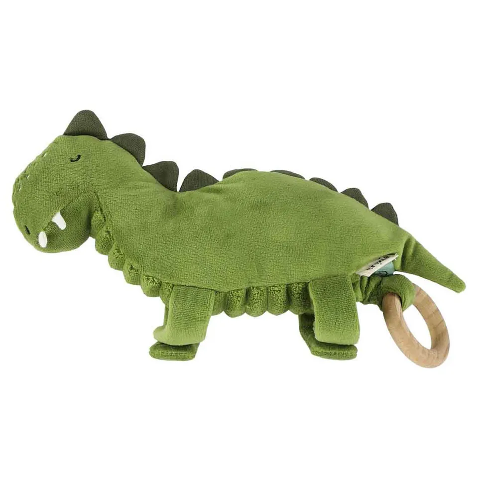 Trixie Baby Jouets d'activités Jouet musical Mr. Dino jouet à tirer avec velcro