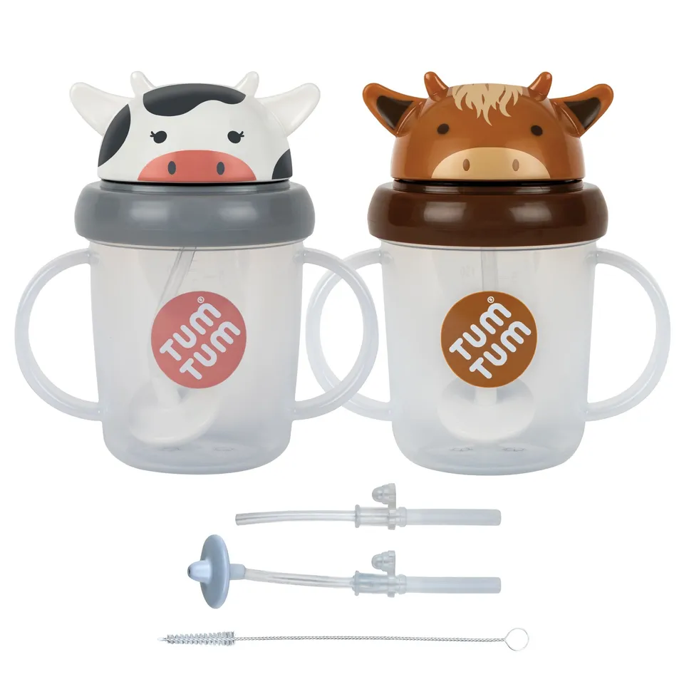 Tum Tum Cups Connie & Clyde Tippy Up Cups Bundle 200ml gobelet à paille