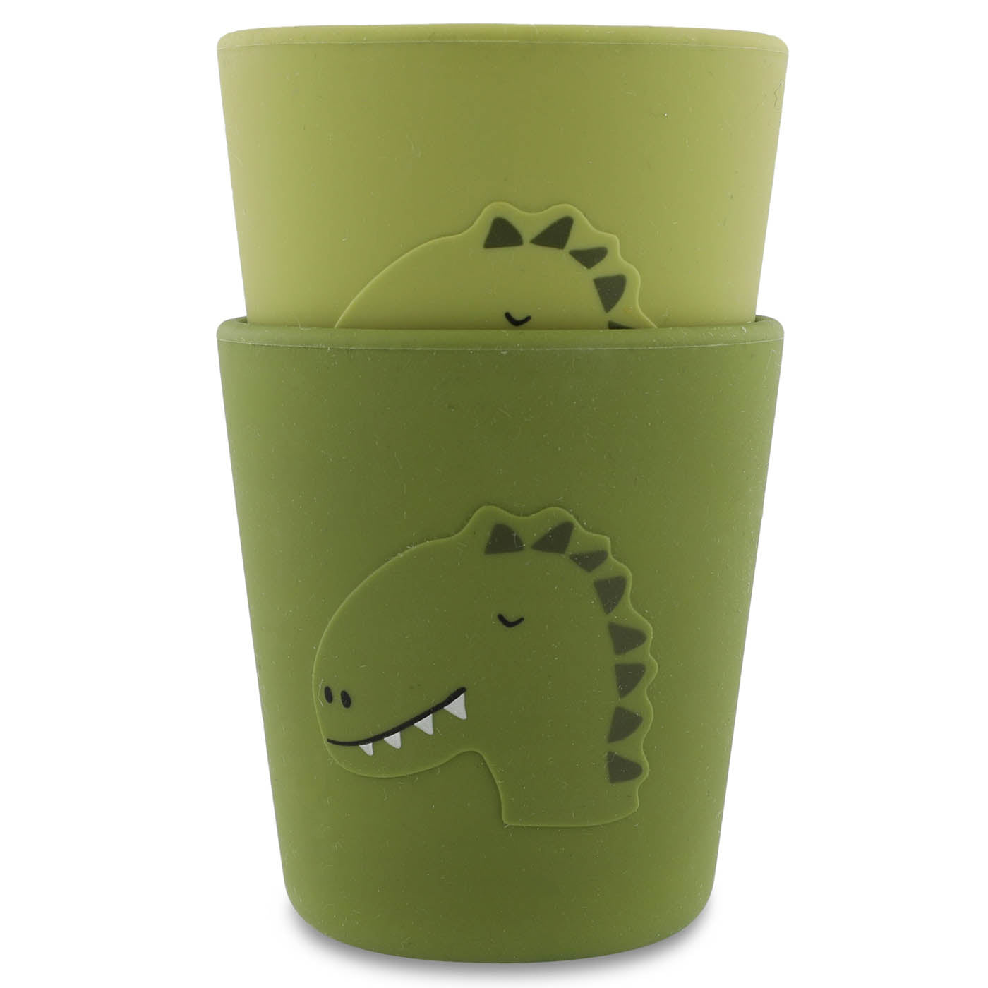 Trixie Baby Tasses et gobelets Gobelet en silicone 2-pack Mr. Dino lot de 2 silicone alimentaire