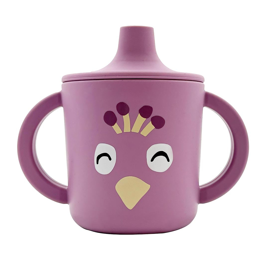 Trixie Baby Tasses et gobelets Mrs. Peacock tasse d’apprentissage en silicone