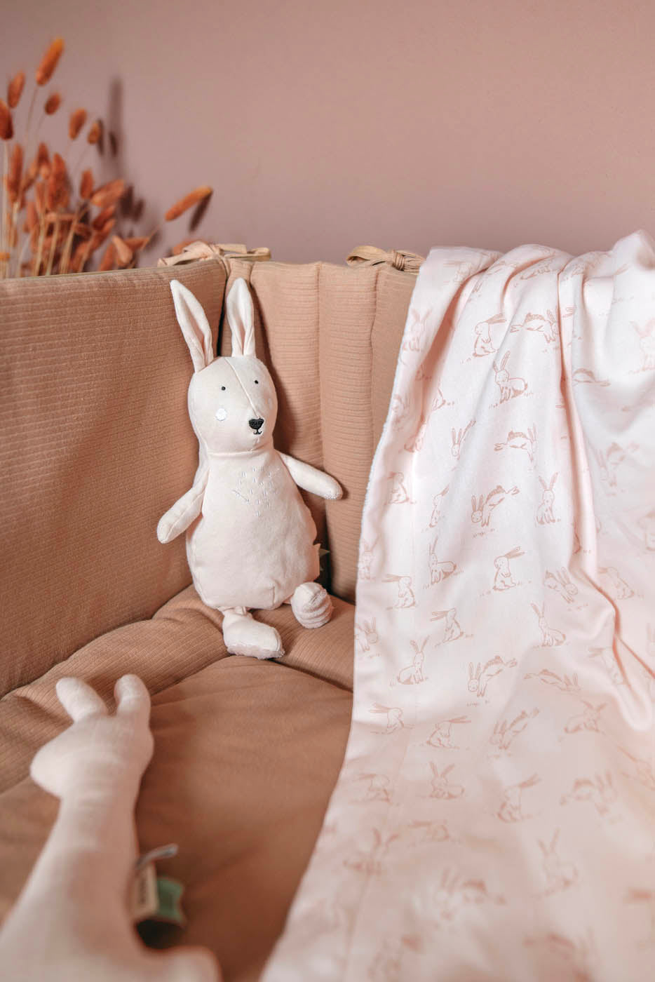 Trixie Baby Literie de bébé Couverture 75x100 cm Rosy Rabbit douce