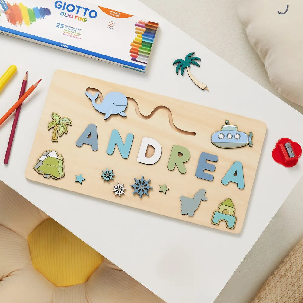 Baby-Crea Puzzle bébé en bois personnalisé Puzzle Bébé 1 An