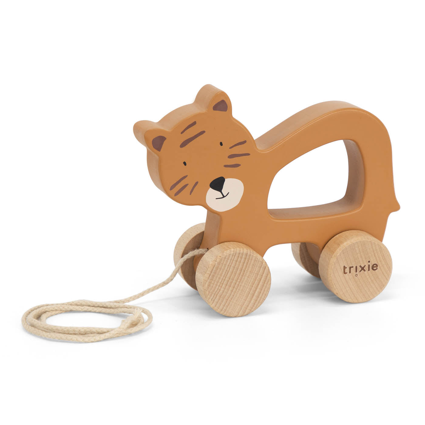 Trixie Baby Jouets à pousser et à tirer Mr. Tiger jouet à tirer en bois