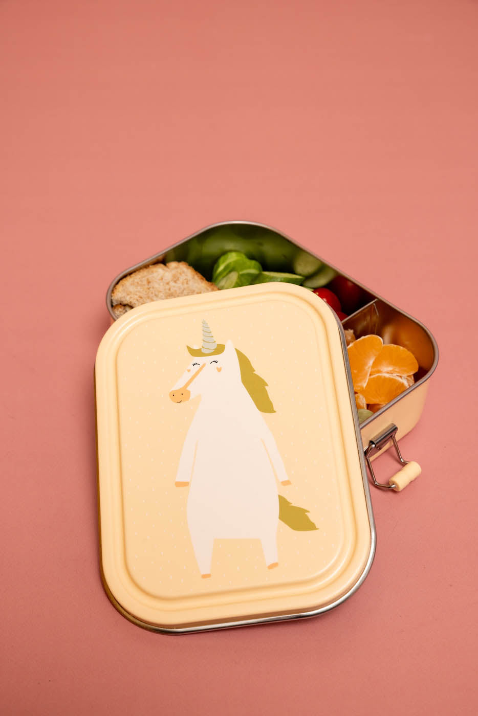Trixie Baby Boîtes à goûter et boîtes repas Mrs. Unicorn grande boîte repas inox