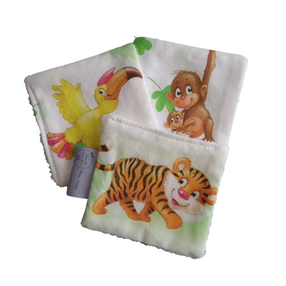 Rose et rêves dorés Lingettes, serviette visage, gants lot de 3 lingettes Jungle éponge légère