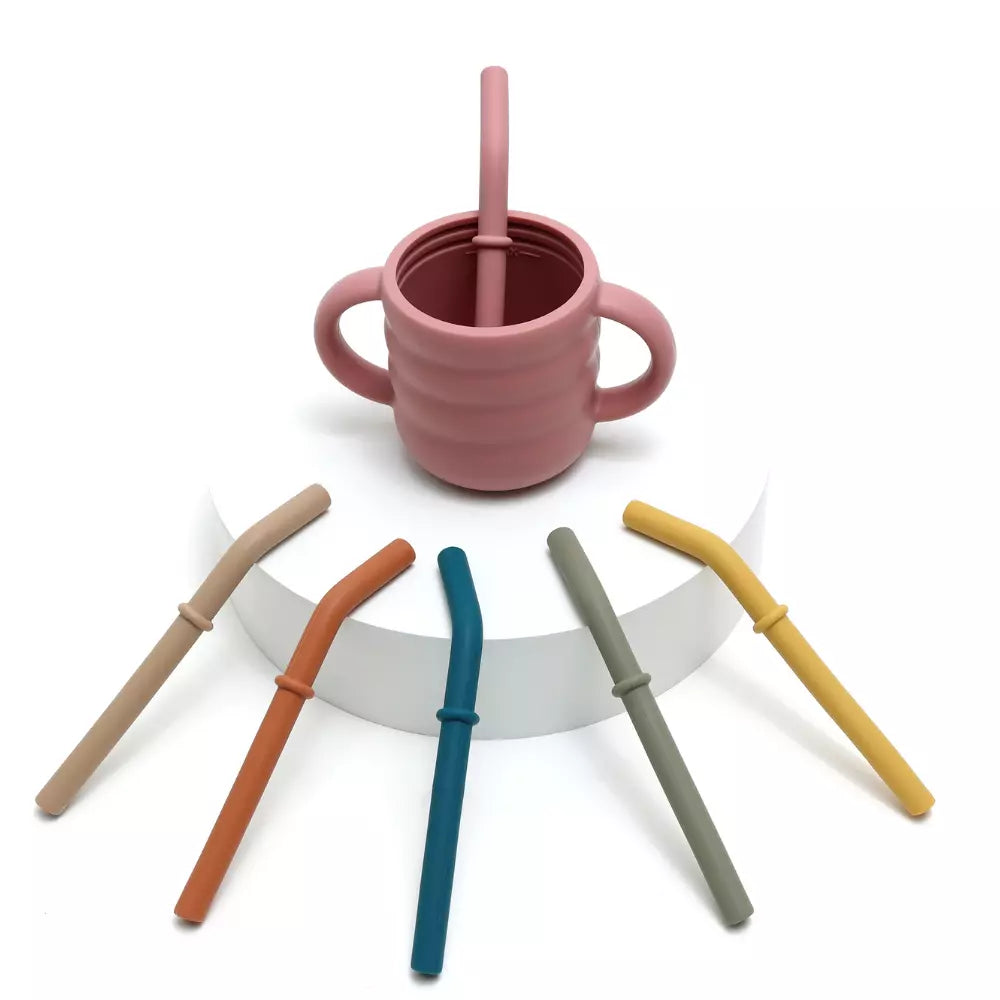 Baby-Crea Vaisselle Bébé tasse d’apprentissage rouge tomette anti-fuite