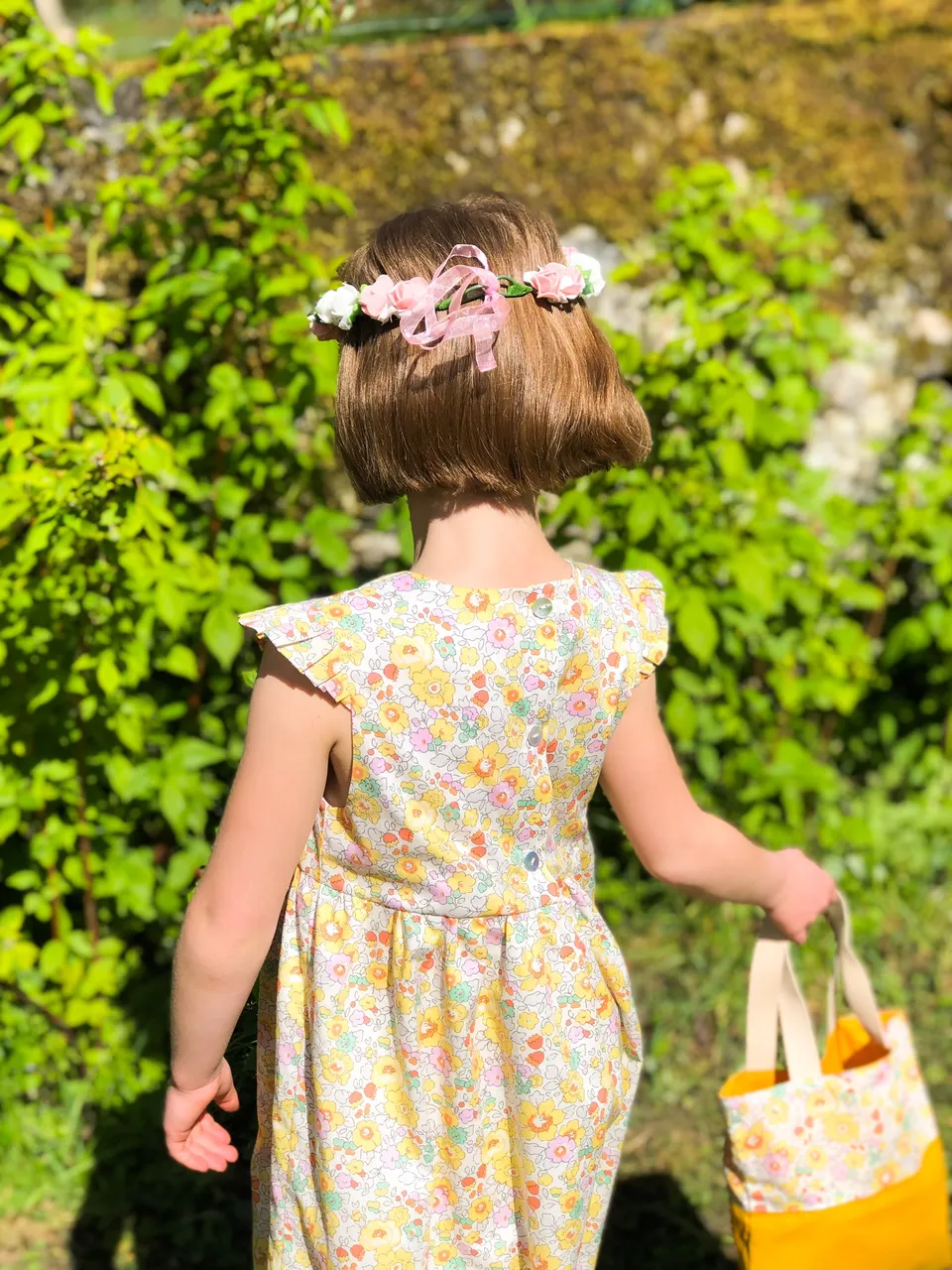 Rose et rêves dorés Coffrets cadeaux Collection goûter au jardin duo ensoleillé robe et sac