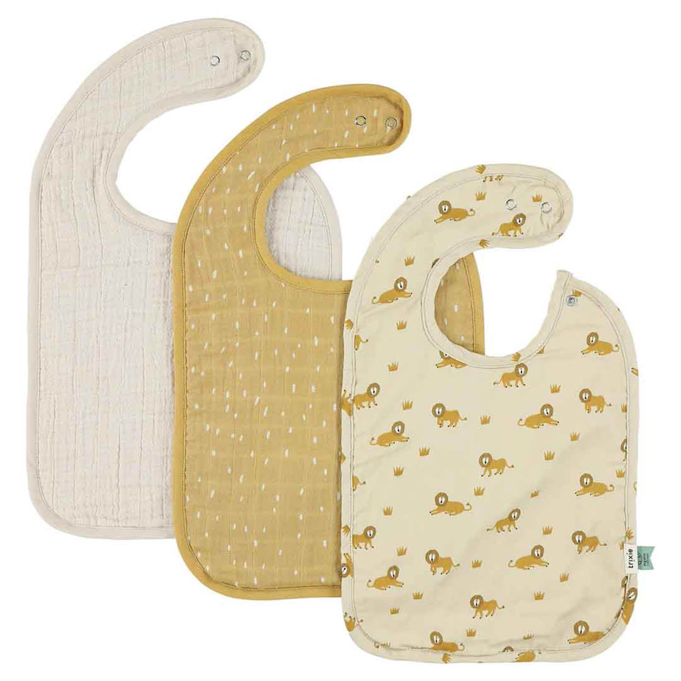 Trixie Baby Bavoirs Bavoir 3-pack mix Lively Lion lot de 3 absorbants