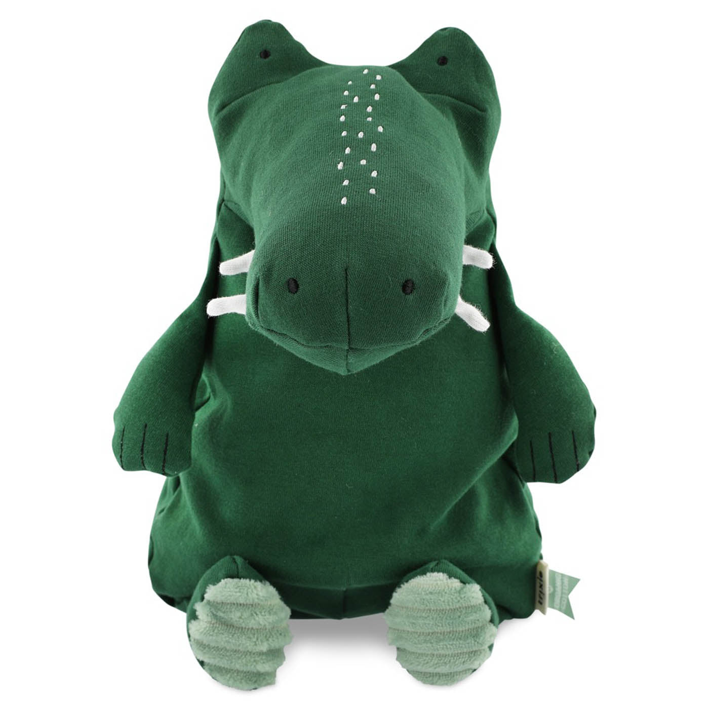 Trixie Baby Premiers jouets Peluche grande Mr. Crocodile 38 cm coton biologique