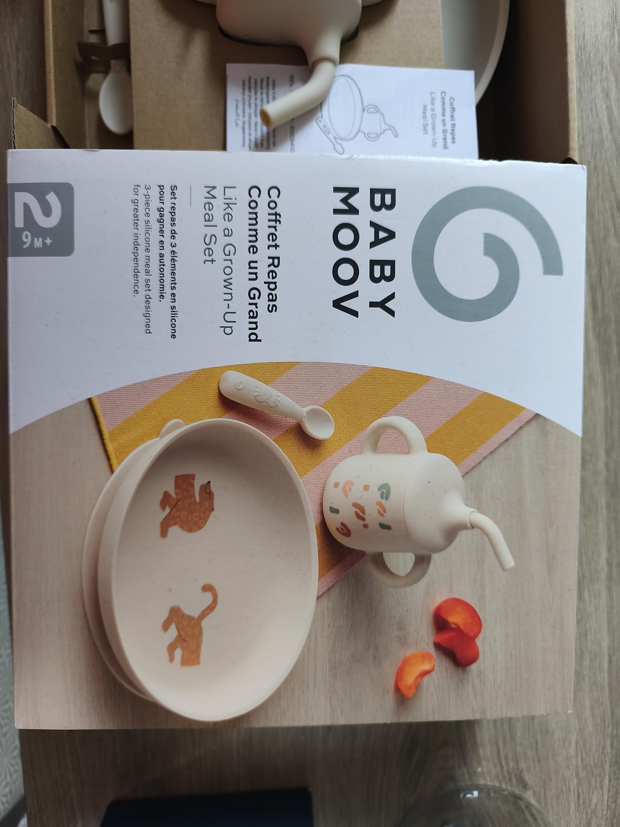 Babymoov Comme Un Grand coffret repas bébé beige terracotta silicone