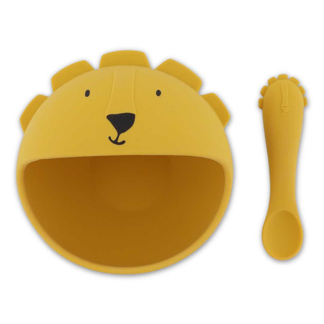 Trixie Baby Sets de repas Premier set repas bébé, Mr. Lion, silicone