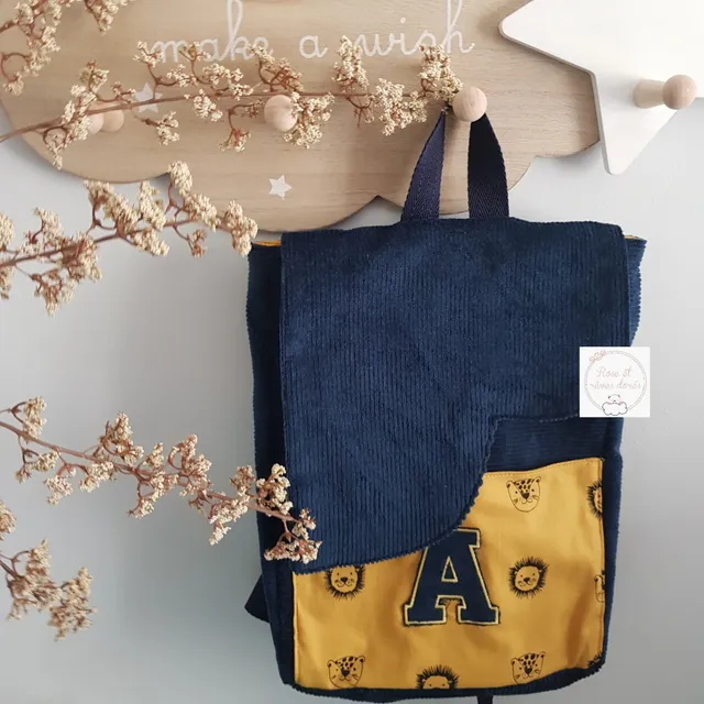 Rose et rêves dorés Créations sur-mesure l’Intemporel sac à dos personnalisé