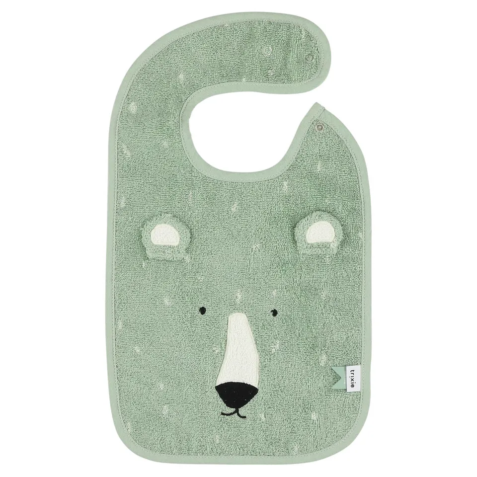 Trixie Baby Bavoirs Bavoir - Mr. Polar Bear bavoir coton bio absorbant