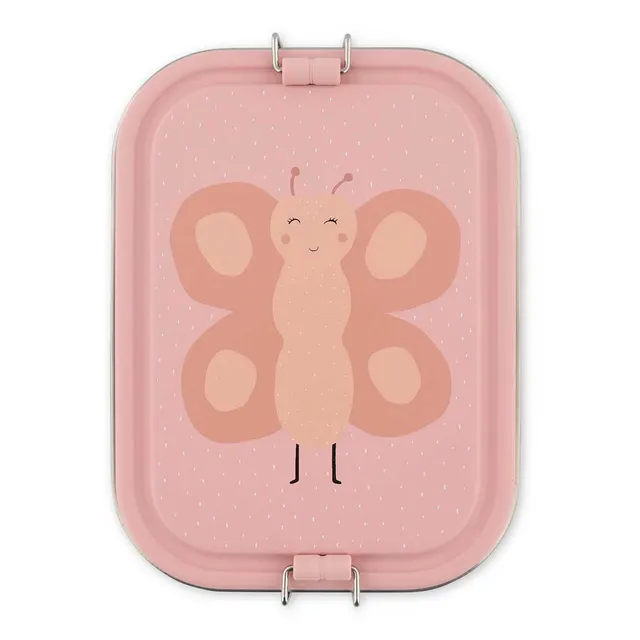 Trixie Baby Boîtes à goûter et boîtes repas Boîte repas grande Mrs. Butterfly inox