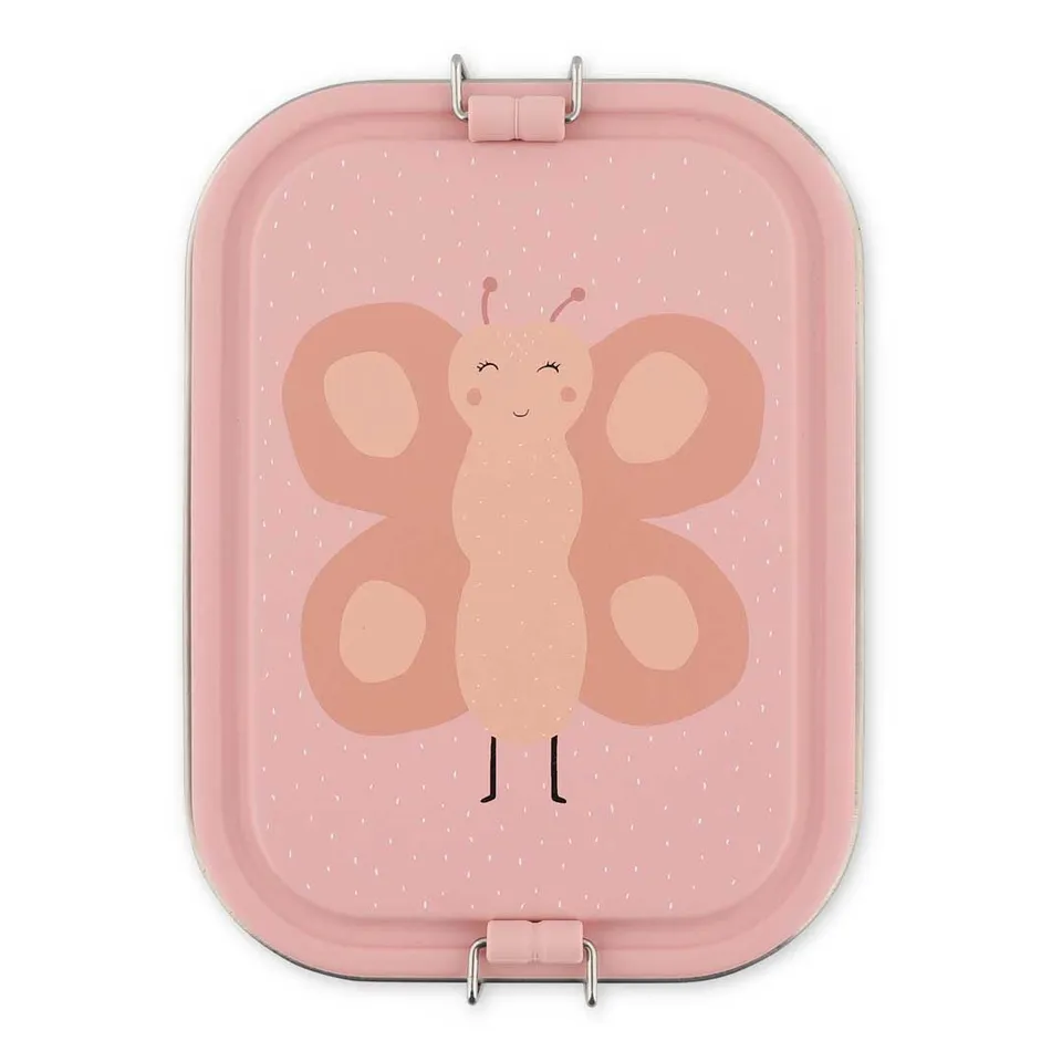 Trixie Baby Boîtes à goûter et boîtes repas Boîte repas grande Mrs. Butterfly inox