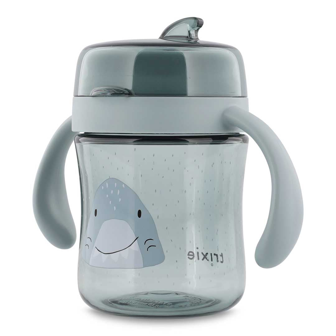 Trixie Baby Tasses et gobelets gobelet 360° Mr. Shark avec poignées anti-fuite