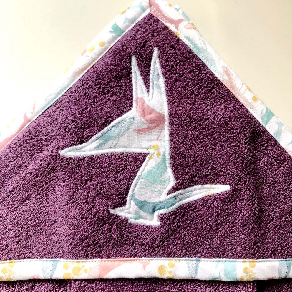 PIOLOU La Cape de bain cape de bain XL violette coton bébé