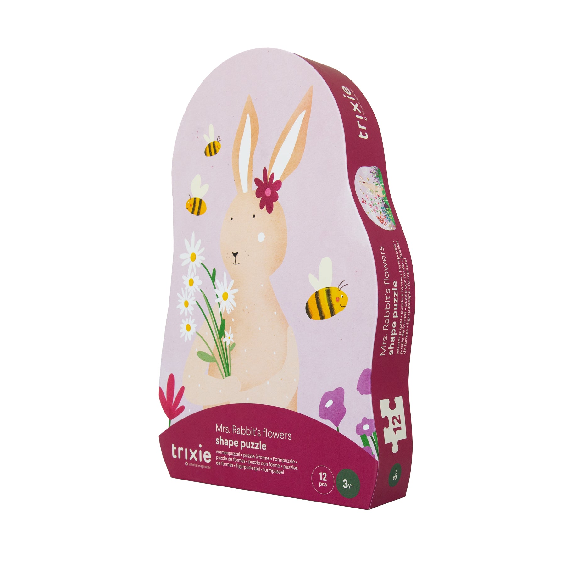 Trixie Baby Jeux, puzzles & livres Puzzle à forme Les fleurs de Mrs. Rabbit 12 pièces