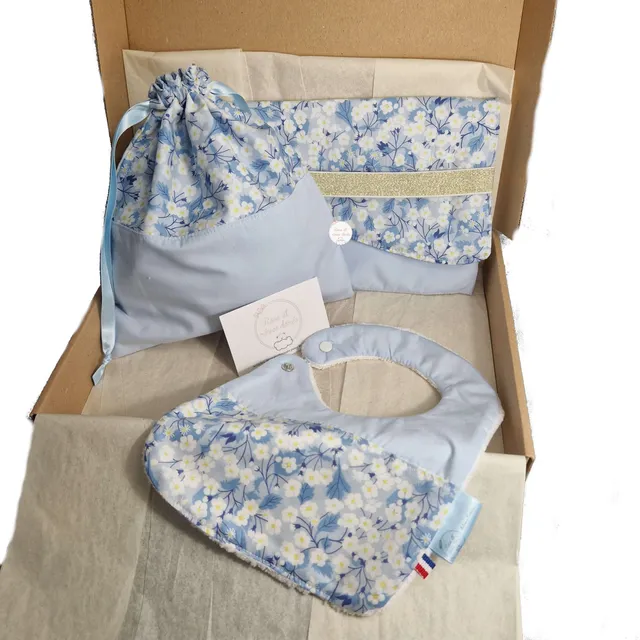 Rose et rêves dorés Myosotis coffret cadeau naissance