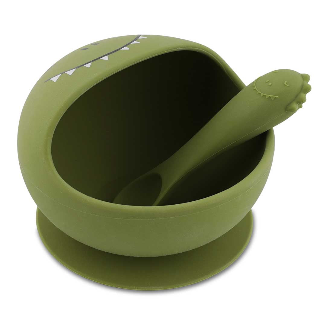 Trixie Baby Sets de repas Premier set repas bébé Mr. Dino en silicone