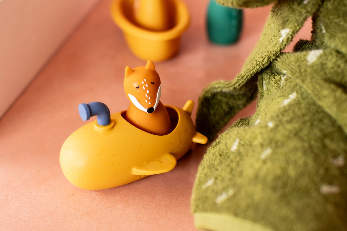 Trixie Baby Jouets de bain Jouet de bain sous-marin Mr. Fox en silicone