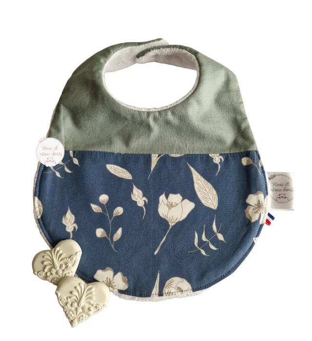 Rose et rêves dorés Bavoirs Bavoir Marie – Intemporels exclusifs absorbant