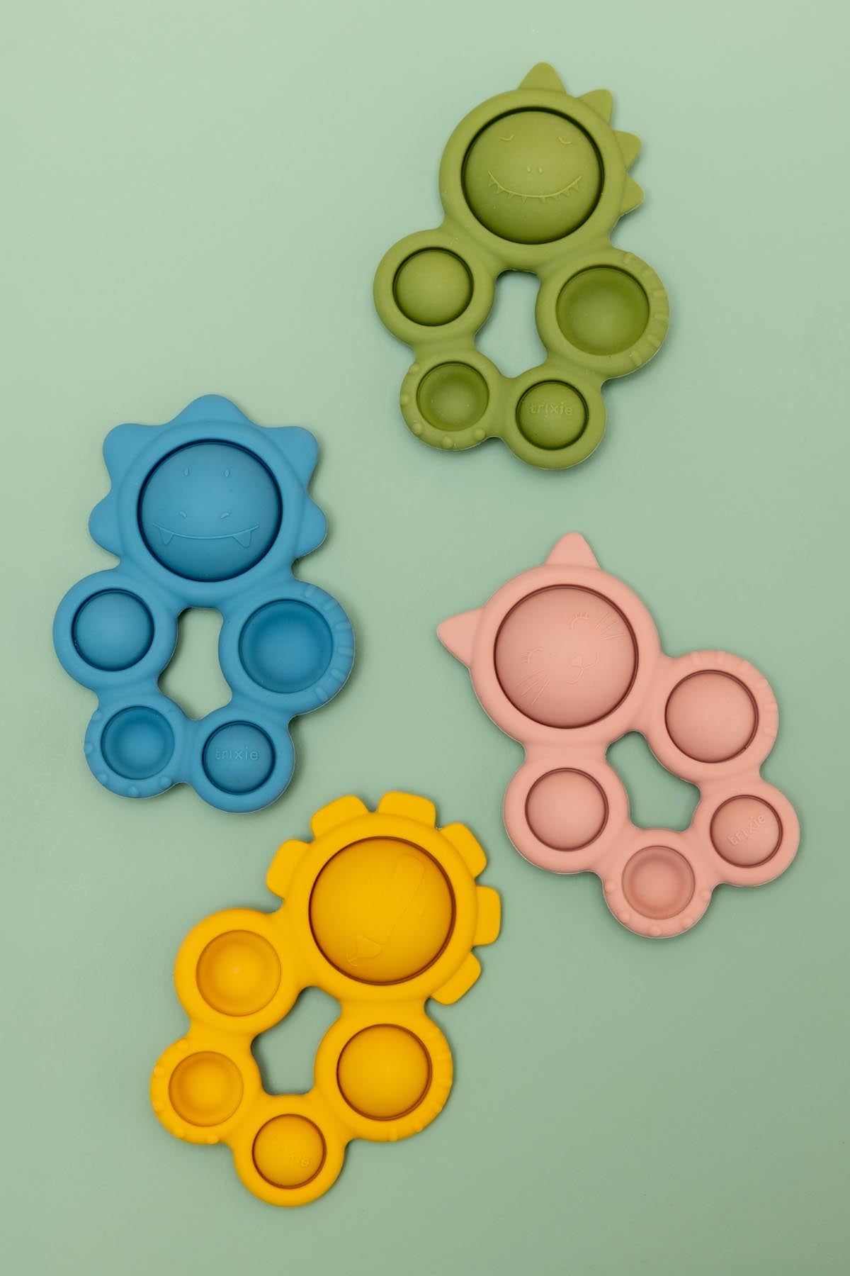 Trixie Baby Jouets sensoriels Jouet pop-it en silicone Mrs. Cat alimentaire