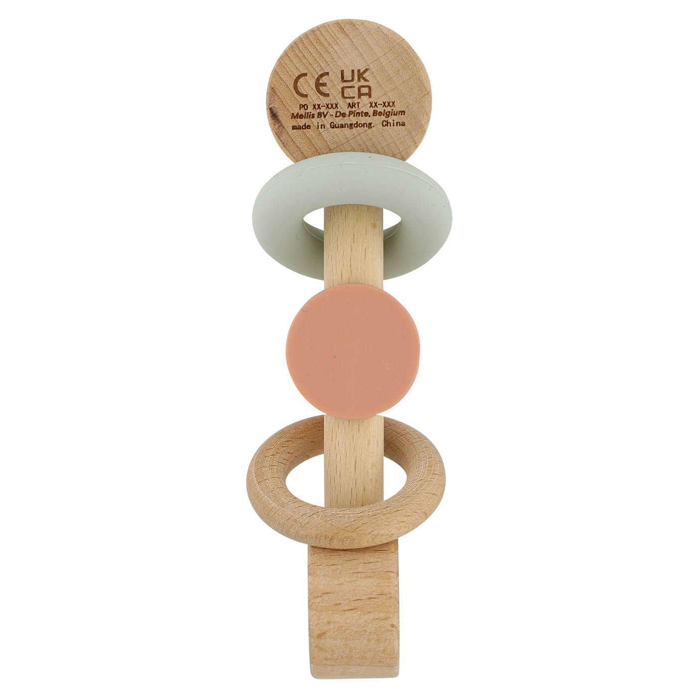 Trixie Baby Premiers jouets Hochet en silicone et bois Mrs. Cat