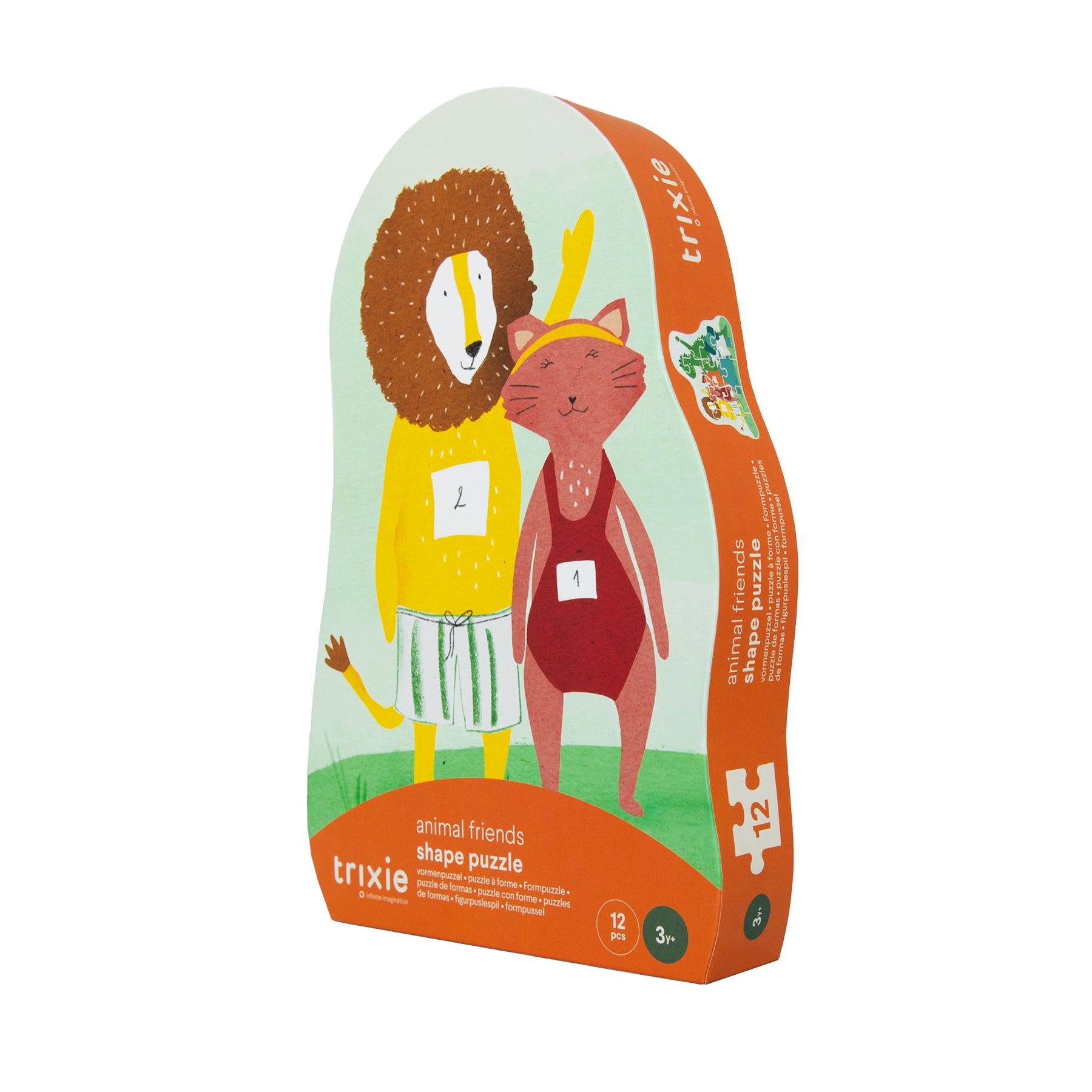 Trixie Baby Jeux, puzzles & livres Puzzle à forme Amis des animaux 12 pièces grandes pièces