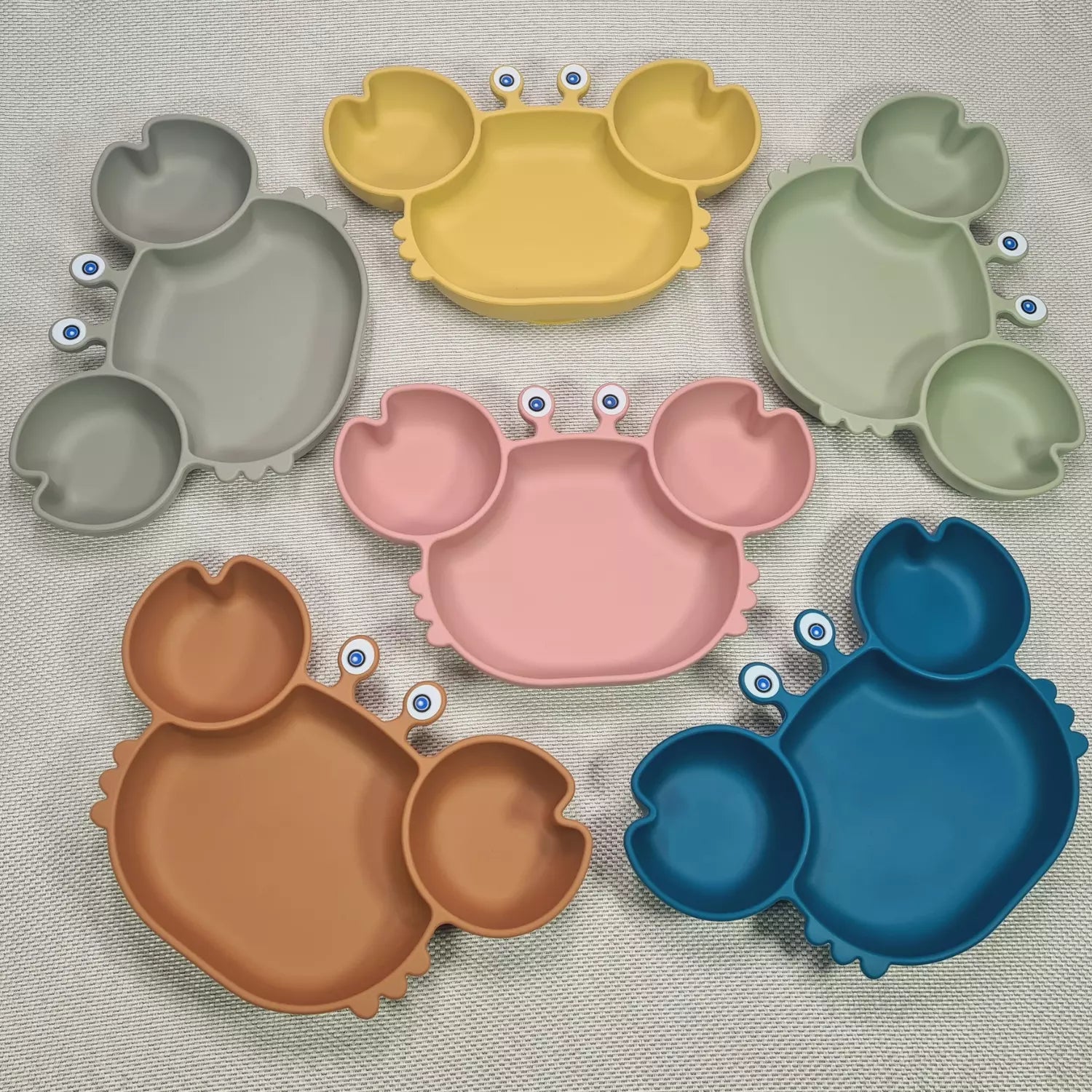 Baby-Crea Coffret repas bébé Assiette Crabe, Tasse & Couverts bleu marine